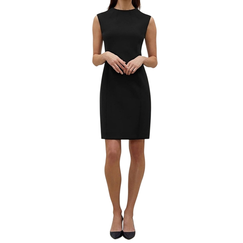 MM Lafleur Greenlay Scuba Sheath Dress Size 8‎ Solid Black